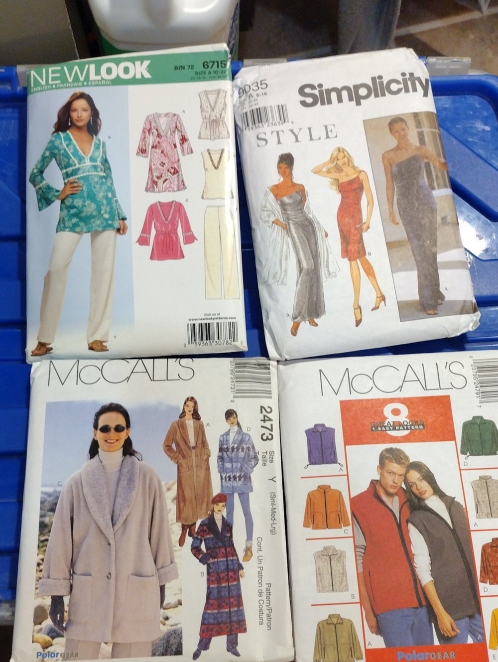 New Look McCall's Patterns Women's Sizes Sm-large Uncut Coat, Tunic, Dress